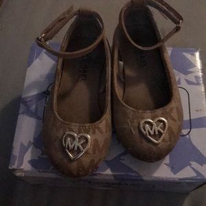 Little girls Michael Kors dress shoes.